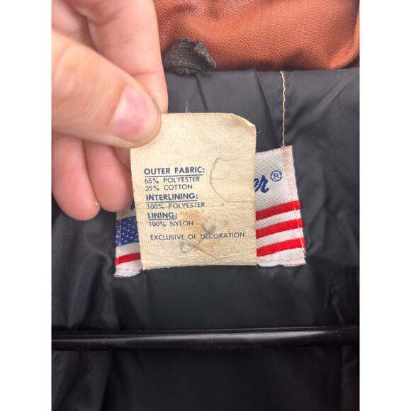 Weather Tamer Vintage Insulated Coat Men’s 38 Brown Quilted Zip Front USA Made - Picture 8 of 13